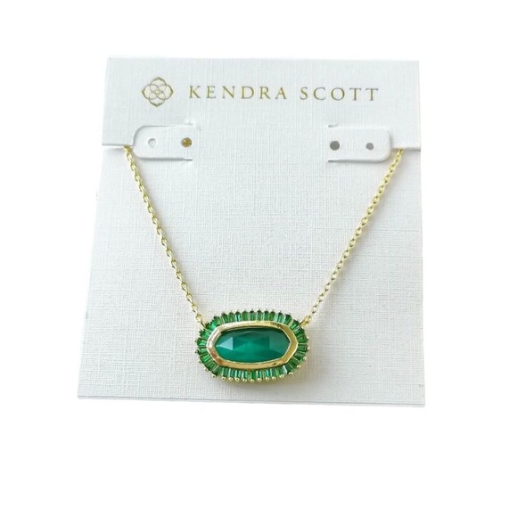 Kendra Scott Jewelry - Kendra Scott 14k Gold Plate Baguette Necklace Stunning Crystal Chic Stylish NWT
